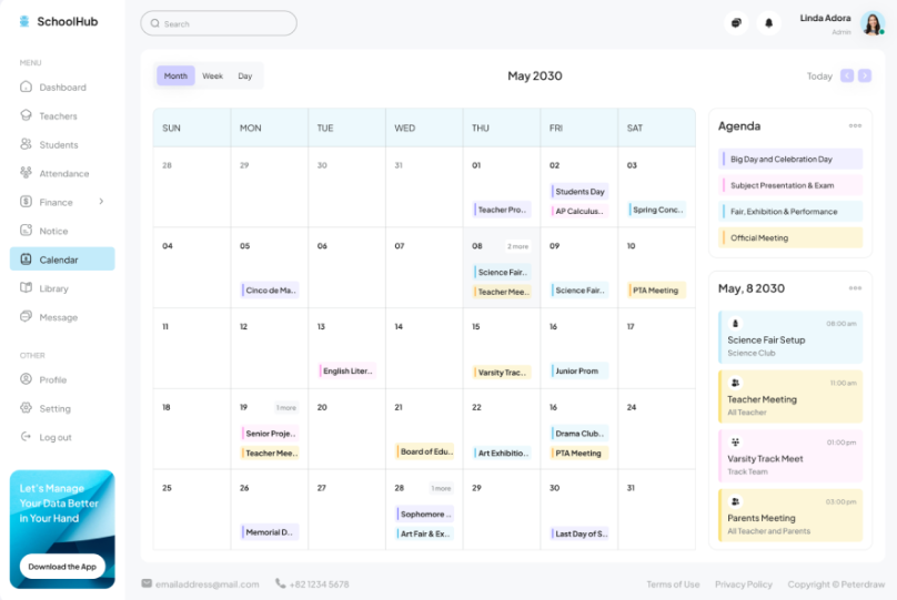 Student Timetable & Attendance Page