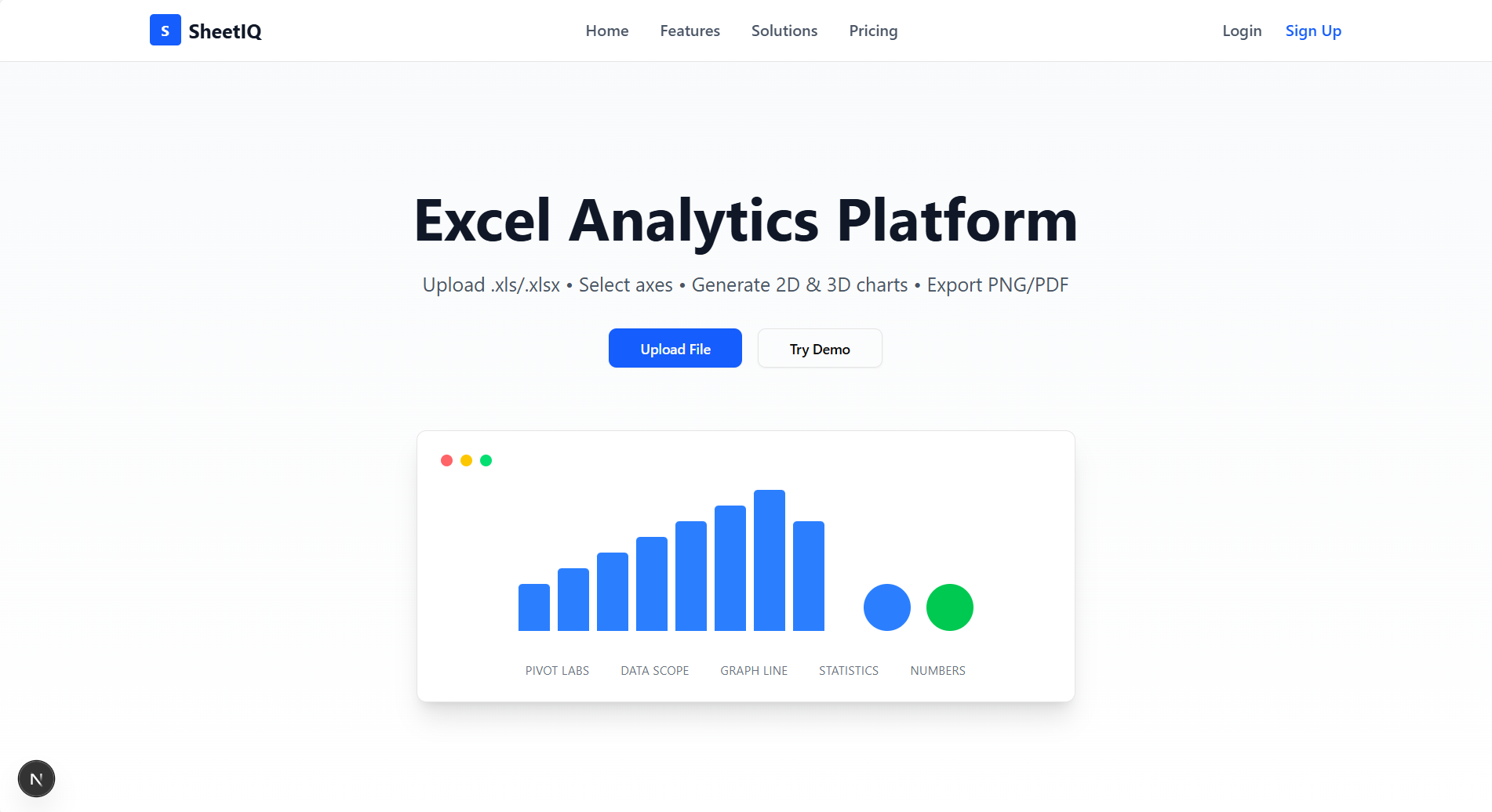 Excel Analytics Platform - SheetIQ